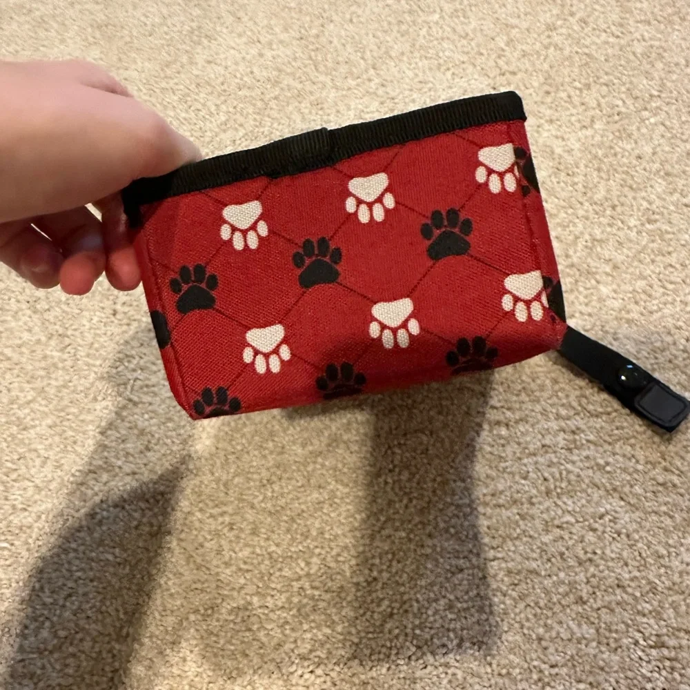 Red Paw Print Water/Food bowl